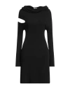 Courrèges Courreges Woman Mini Dress Black Size 8 Viscose, Elastane