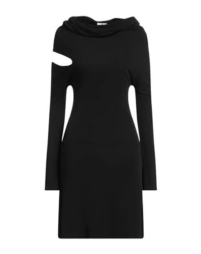 Courrèges Courreges Woman Mini Dress Black Size 8 Viscose, Elastane