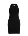 Courrèges Woman Mini Dress Black Size L Cotton In Black