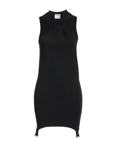 Courrèges Courreges Woman Mini Dress Black Size M Viscose, Elastane