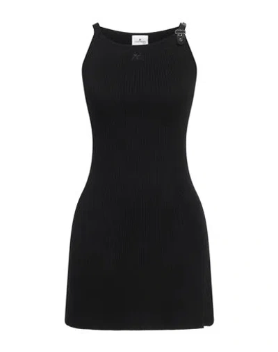 Courrèges Courreges Woman Mini Dress Black Size M Viscose, Polyester