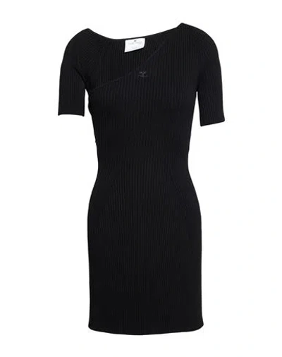Courrèges Woman Mini Dress Black Size M Viscose, Polyester