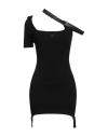 Courrèges Black Knit Dress With Biais Strap For Women