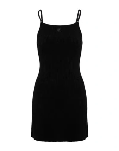 Courrèges Woman Mini Dress Black Size S Viscose, Polyester