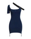 Courrèges Courreges Woman Mini Dress Blue Size M Viscose, Polyester In Blue