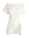 Courrèges Boatneck Cotton Mini Dress In White