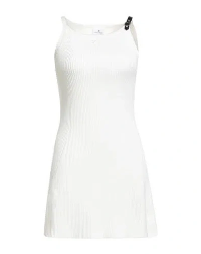 Courrèges Woman Mini Dress Ivory Size L Viscose, Polyester In White