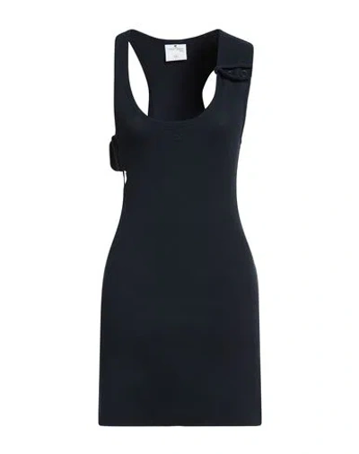 Courrèges Courreges Contrast Scuba Mini Dress In Black