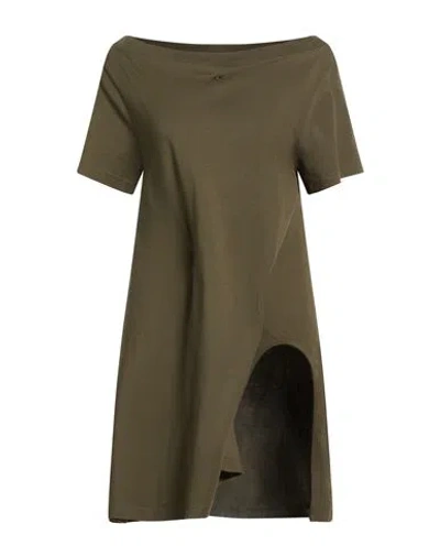 Courrèges Woman Mini Dress Military Green Size S Cotton