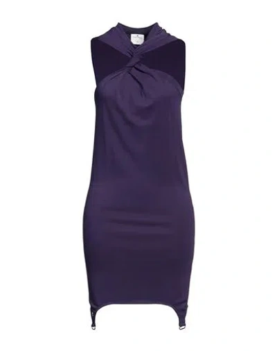 Courrèges Courreges Woman Mini Dress Purple Size M Viscose, Elastane