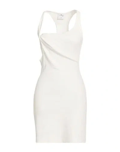 Courrèges Woman Mini Dress White Size M Cotton, Elastane