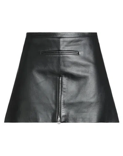 Courrèges Woman Mini Skirt Black Size 4 Lambskin