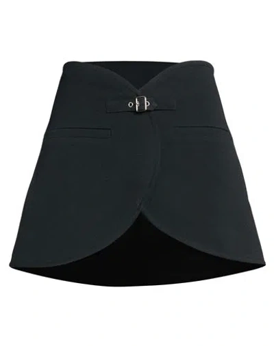 Courrèges Woman Mini Skirt Black Size 4 Polyester, Acetate In Blue