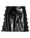 Courrèges Courreges Woman Mini Skirt Black Size 6 Cotton, Polyurethane, Elastane