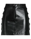 Courrèges Woman Mini Skirt Black Size 6 Cotton, Polyurethane, Elastane