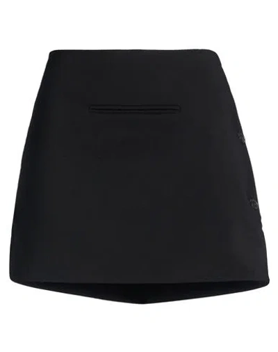 Courrèges Woman Mini Skirt Black Size 6 Wool, Elastane, Polyamide
