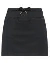 Courrèges Black Drawstring Miniskirt In Black