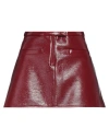 Courrèges Courreges Woman Mini Skirt Burgundy Size 4 Cotton, Polyurethane, Elastane In Red