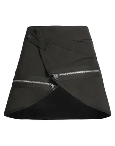 Courrèges Woman Mini Skirt Dark Brown Size 4 Cotton