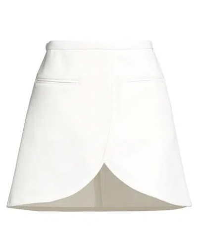 Courrèges Woman Mini Skirt Ivory Size 6 Polyester, Acetate In Yellow