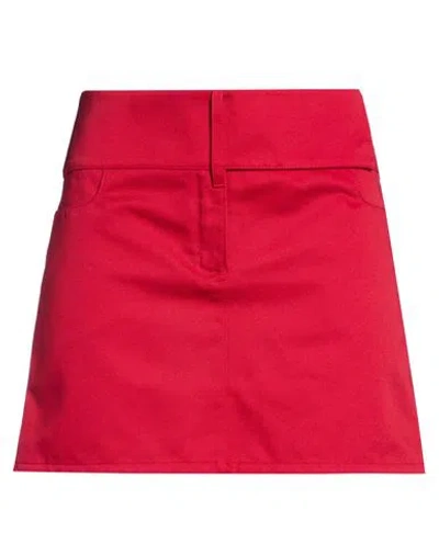 Courrèges Woman Mini Skirt Red Size 4 Polyester, Cotton