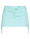 Courrèges Courreges Woman Mini Skirt Turquoise Size 10 Polyester, Acetate In Blue