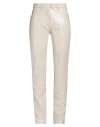 Courrèges Woman Beige Trousers In Beige