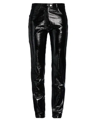 Courrèges Woman Pants Black Size 14 Cotton, Polyurethane, Elastane