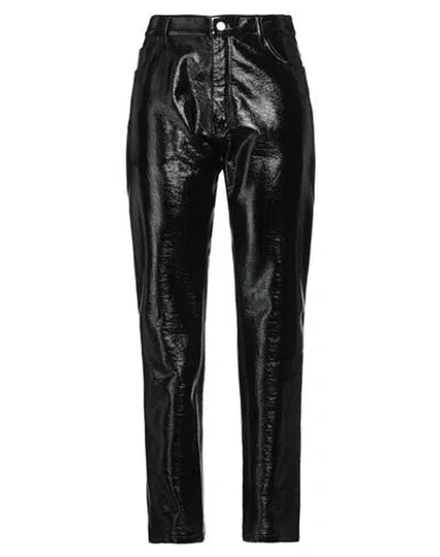 Courrèges Courreges Woman Pants Black Size 2 Cotton, Polyurethane, Elastane