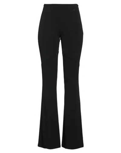 COURRÈGES COURREGES WOMAN PANTS BLACK SIZE 8 VISCOSE, ELASTANE
