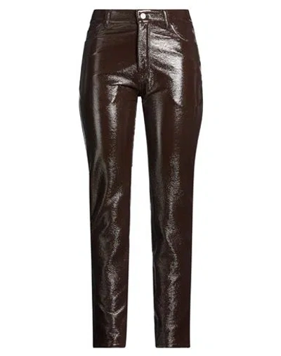 Courrèges Woman Pants Chocolate Brown Size 28 Cotton, Polyurethane, Elastane