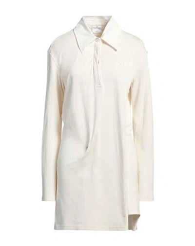 Courrèges Courreges Woman Polo Shirt Off White Size M Cotton, Polyamide