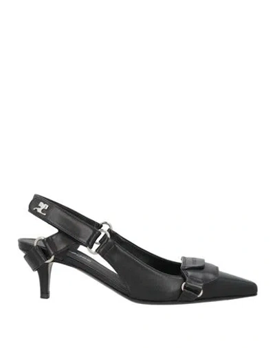 COURRÈGES COURRÈGES WOMAN PUMPS BLACK SIZE 8 LEATHER