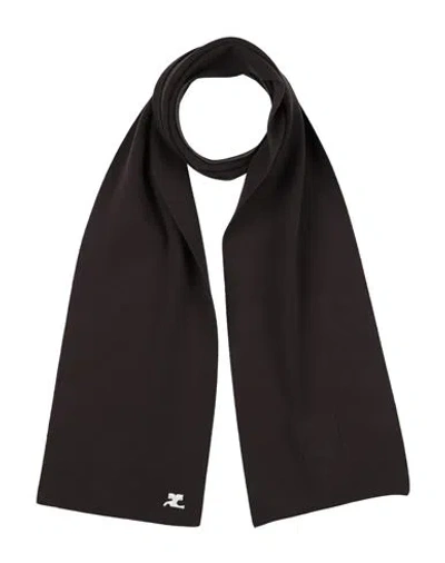 Courrèges Courreges Woman Scarf Dark Brown Size - Polyamide, Elastane In Brown