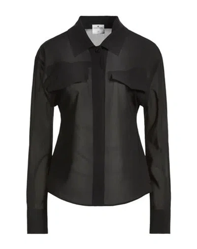 Courrèges Woman Shirt Black Size 6 Cotton, Polyester