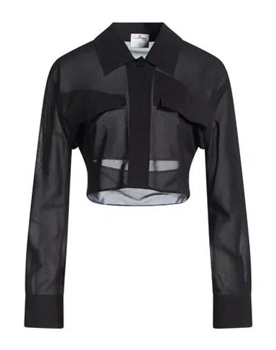 Courrèges Woman Shirt Black Size 6 Cotton, Polyester