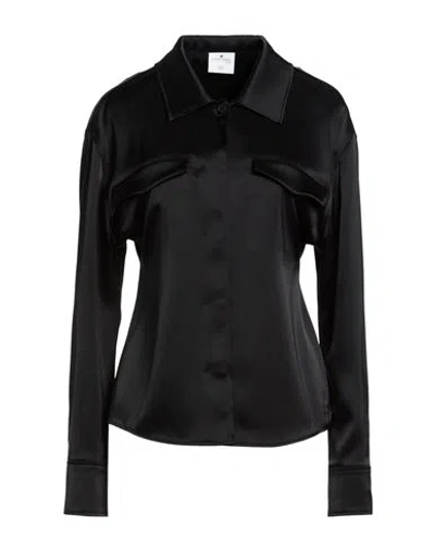 Courrèges Woman Shirt Black Size 8 Triacetate, Polyester