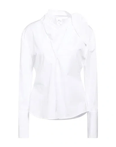 Courrèges Woman Shirt White Size 8 Cotton