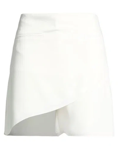 Courrèges Woman Shorts & Bermuda Shorts White Size 4 Polyester, Polyamide, Elastane
