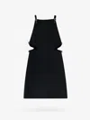 Courrèges Slash Buckle Twill Dress In Black