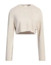 Courrèges Courreges Woman Sweater Beige Size L Cotton, Linen In Beige