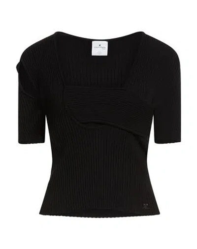 Courrèges Woman Sweater Black Size M Viscose, Polyester