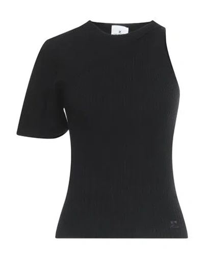 Courrèges Courreges Woman Sweater Black Size M Viscose, Polyester