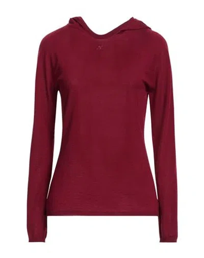 Courrèges Woman Sweater Burgundy Size L Merino Wool In Red