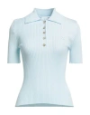 Courrèges Woman Sweater Light Blue Size S Viscose, Polyester