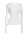 COURRÈGES COURREGES WOMAN SWEATER OFF WHITE SIZE L VISCOSE, POLYESTER