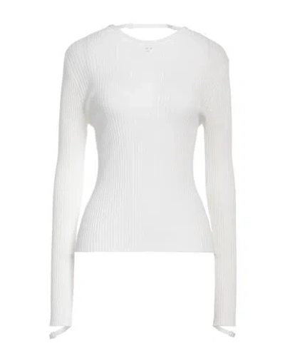 Courrèges Courreges Woman Sweater Off White Size L Viscose, Polyester