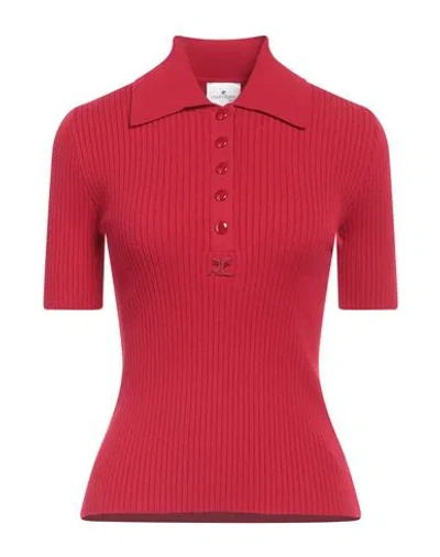 Courrèges Courreges Woman Sweater Red Size M Viscose, Polyester