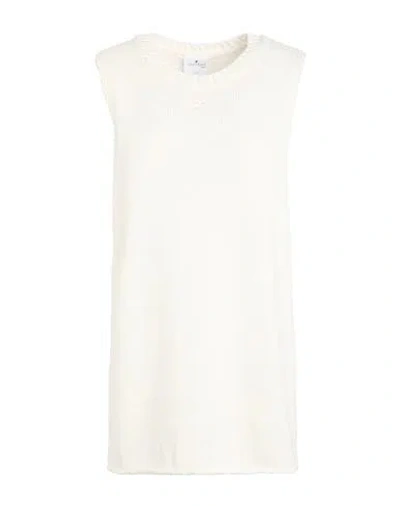 Courrèges Woman Sweater White Size M Cotton, Linen