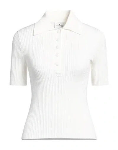 Courrèges Courreges Woman Sweater White Size S Viscose, Polyester In White